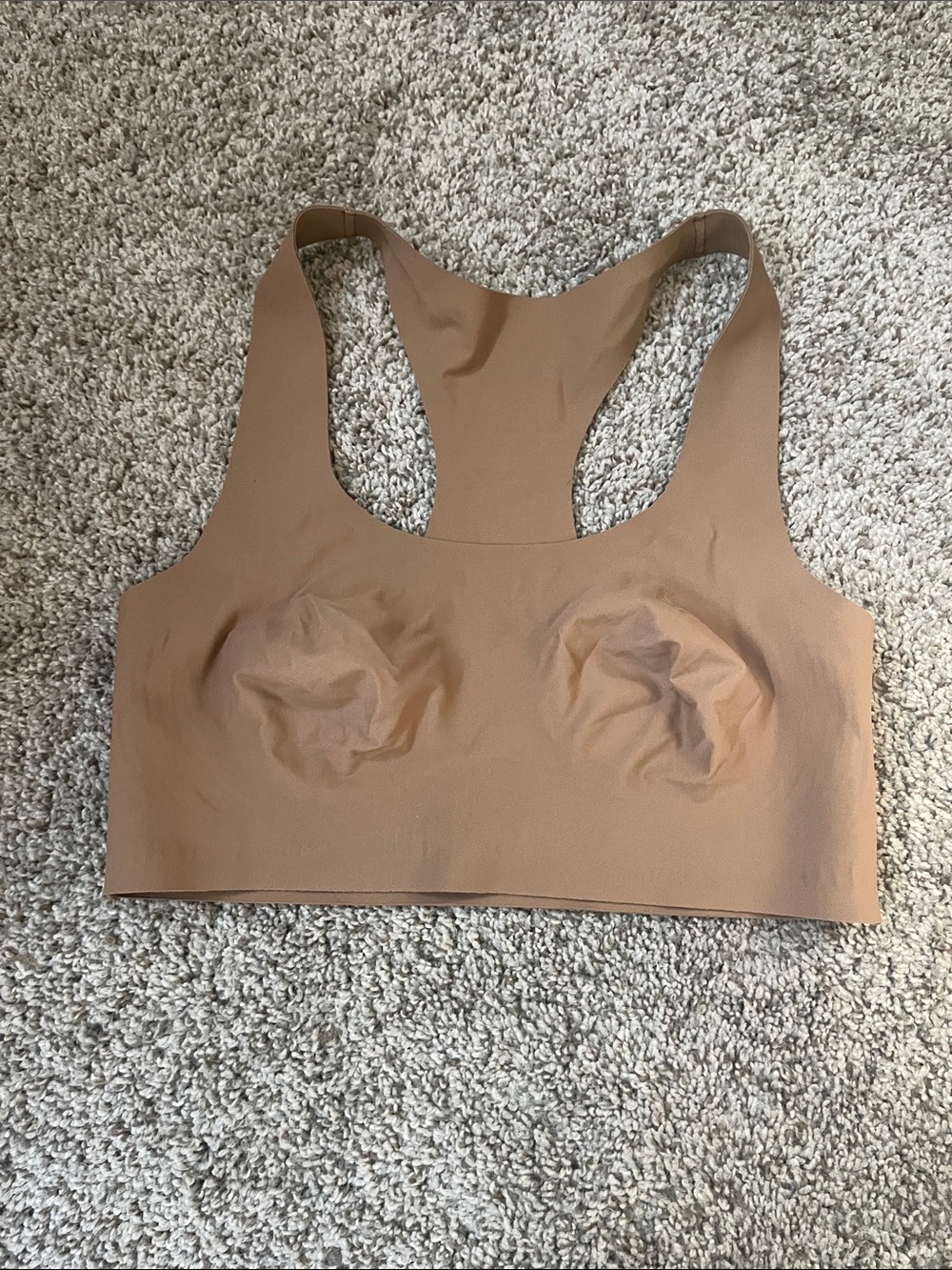 Auden Seamless Racerback Sports Bra - Tan size medium - Picture 3 of 4